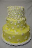 summer wedding colors, yellow and white wedding cake, white and yellow wedding cake