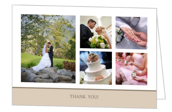 thank you cards, SOFT PASTEL THANK YOU CARD, weddoing photo collage thank you cards