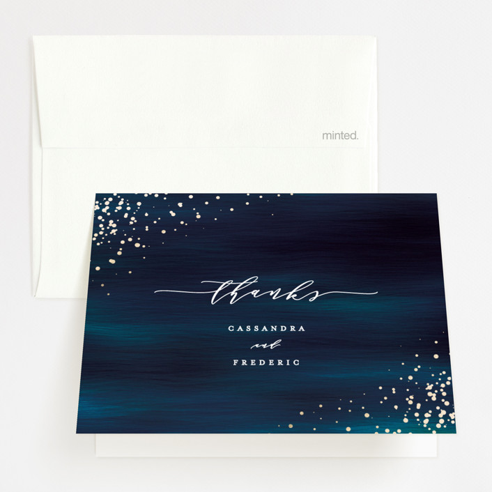 thank you notes, Cosmic Wedding Thank You Cards, starry wedding thank you cards