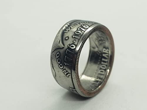 unusual wedding rings, unusual wedding bands, Coin Ring | US Bicentennial 50 cent | 1776-1976