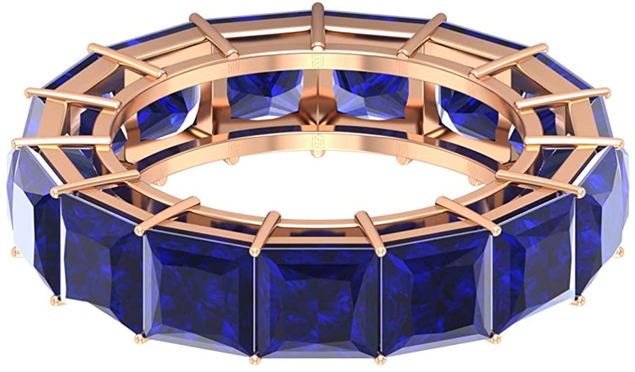 unusual wedding rings, unusual wedding bands, Sapphire Diffused Eternity Ring Wedding Band