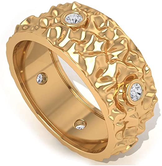 unusual wedding rings, unusual wedding bands, Wide Gold Diamond Eternity Wedding Band