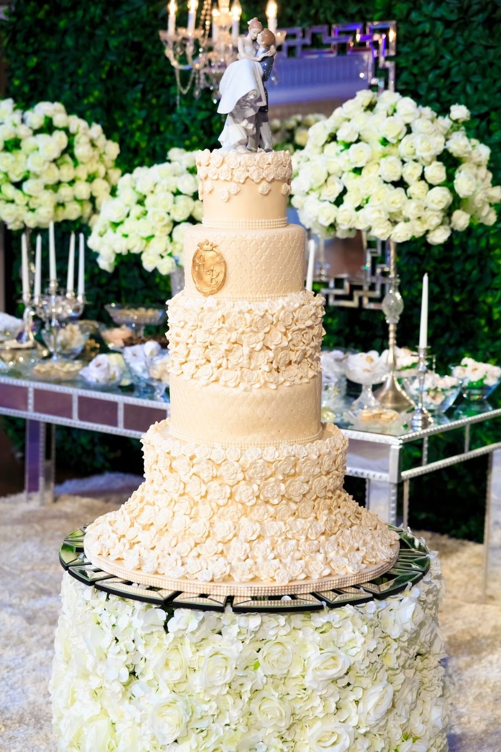 beautiful floral spring wedding cake