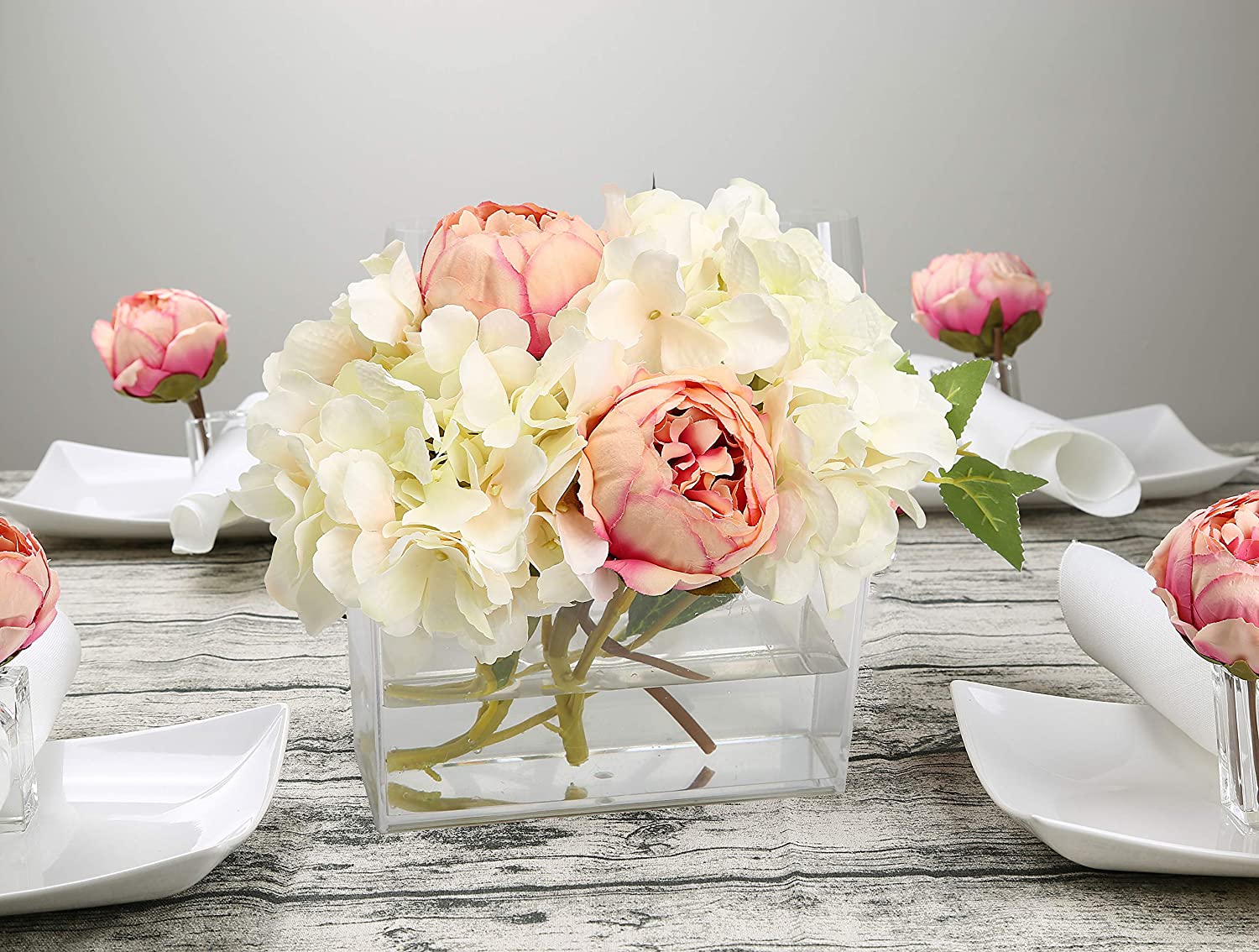 Acrylic Square Vase Wedding Party Centerpiece