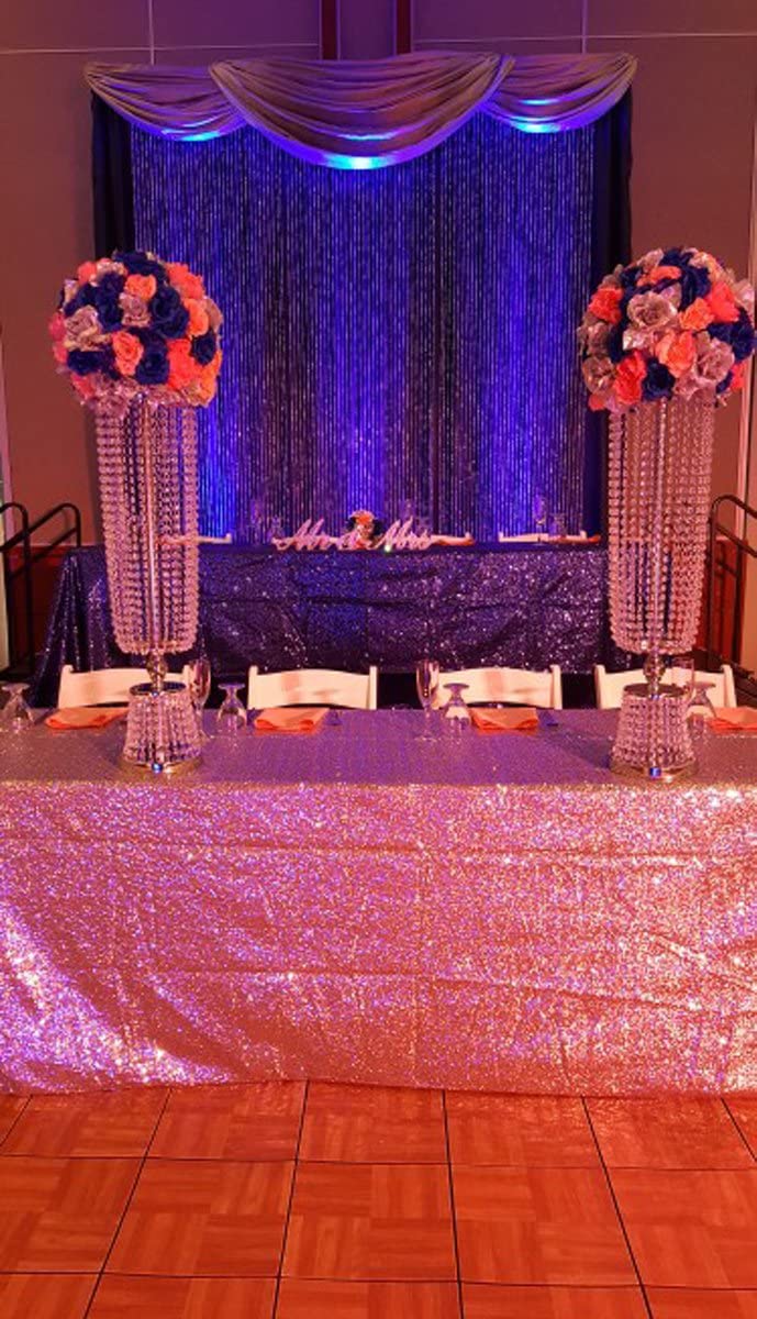 2 Pcs 31.5" Tall Acrylic Imitation Crystal Candle Holder Stand