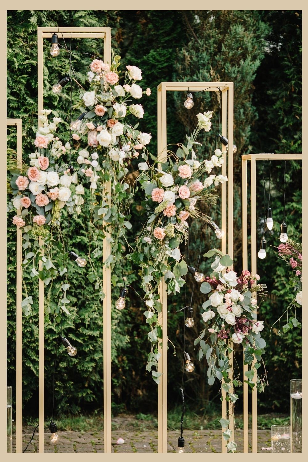 pale pink outdoor floral decorations
