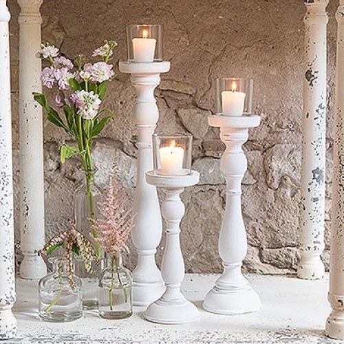 wedding ceremony ideas, wedding ceremony shopping, wedding ceremony candles, Shabby Chic Spindle Candle Holder Set