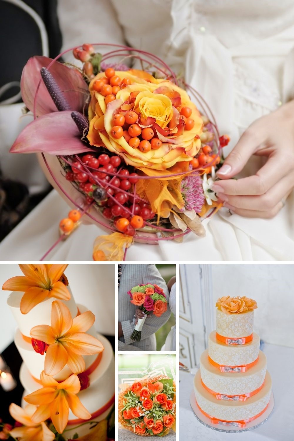 wedding colors ideas, Orange wedding colors, Orange wedding ideas, Orange wedding inspiration, Orange wedding bouquet, Orange wedding flowers