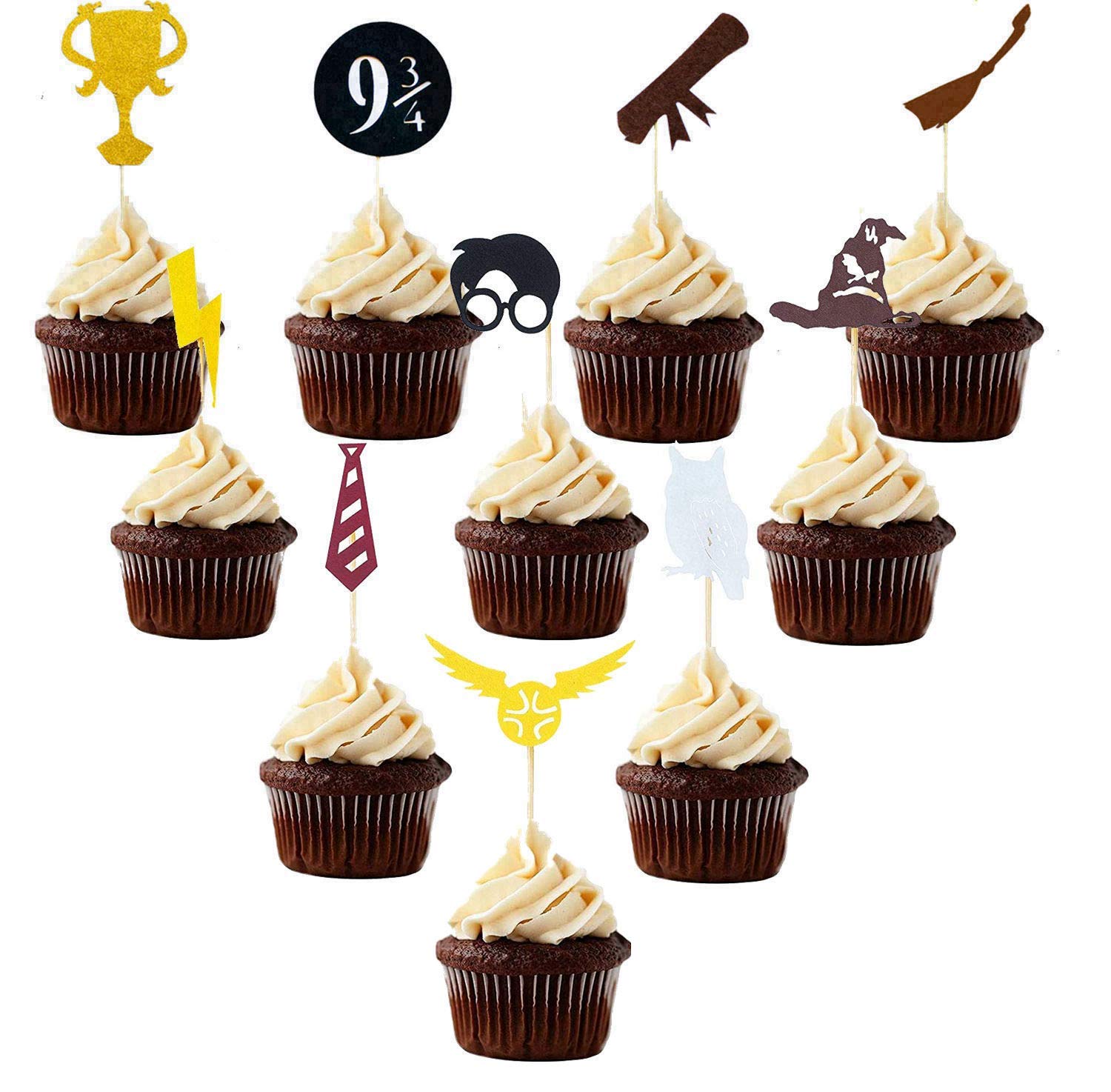 Harry Potter Themed Magic Wizard Cupcake Toppers