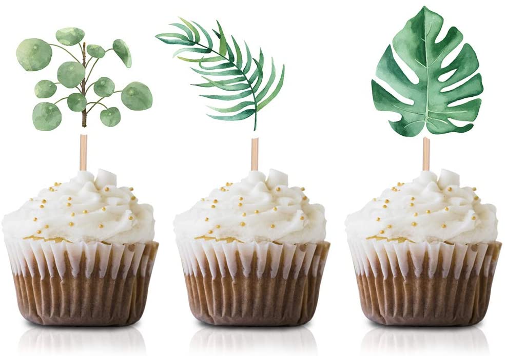 Greenery Cupcake Topper Picks