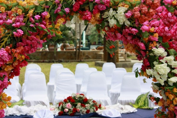 Beautiful Flower Garden For Outdoor Wedding