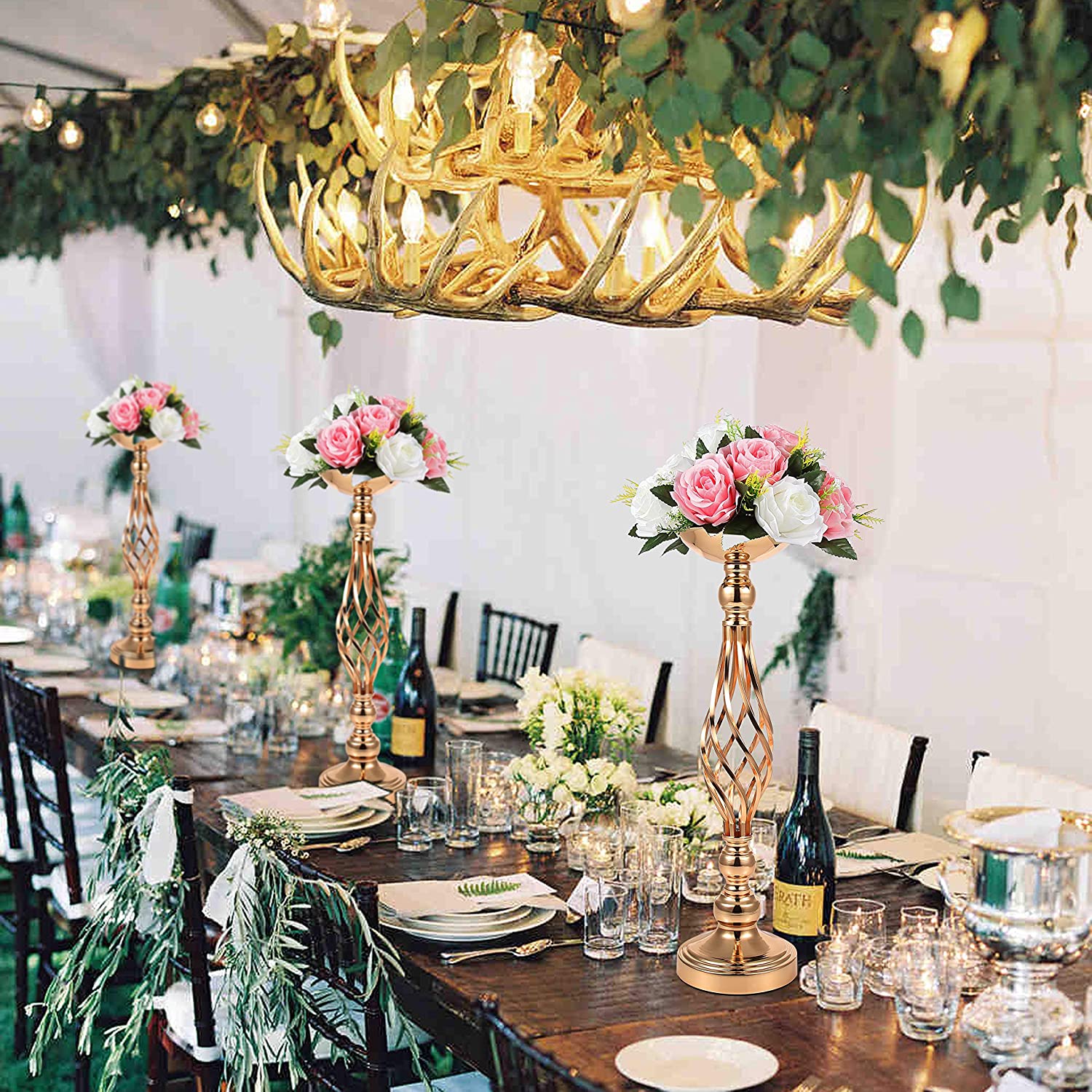 Wedding Flower Vase, 20" Tall Wedding Flower Stand or Candle Holder Centerpiece