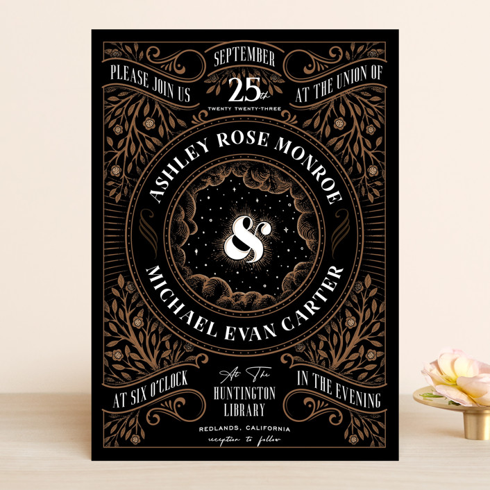 black and gold wedding invitations, Black and Gold Wedding Invitations, elegant wedding invitations, striking wedding invitations