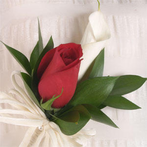 Red Rose corsage flowers