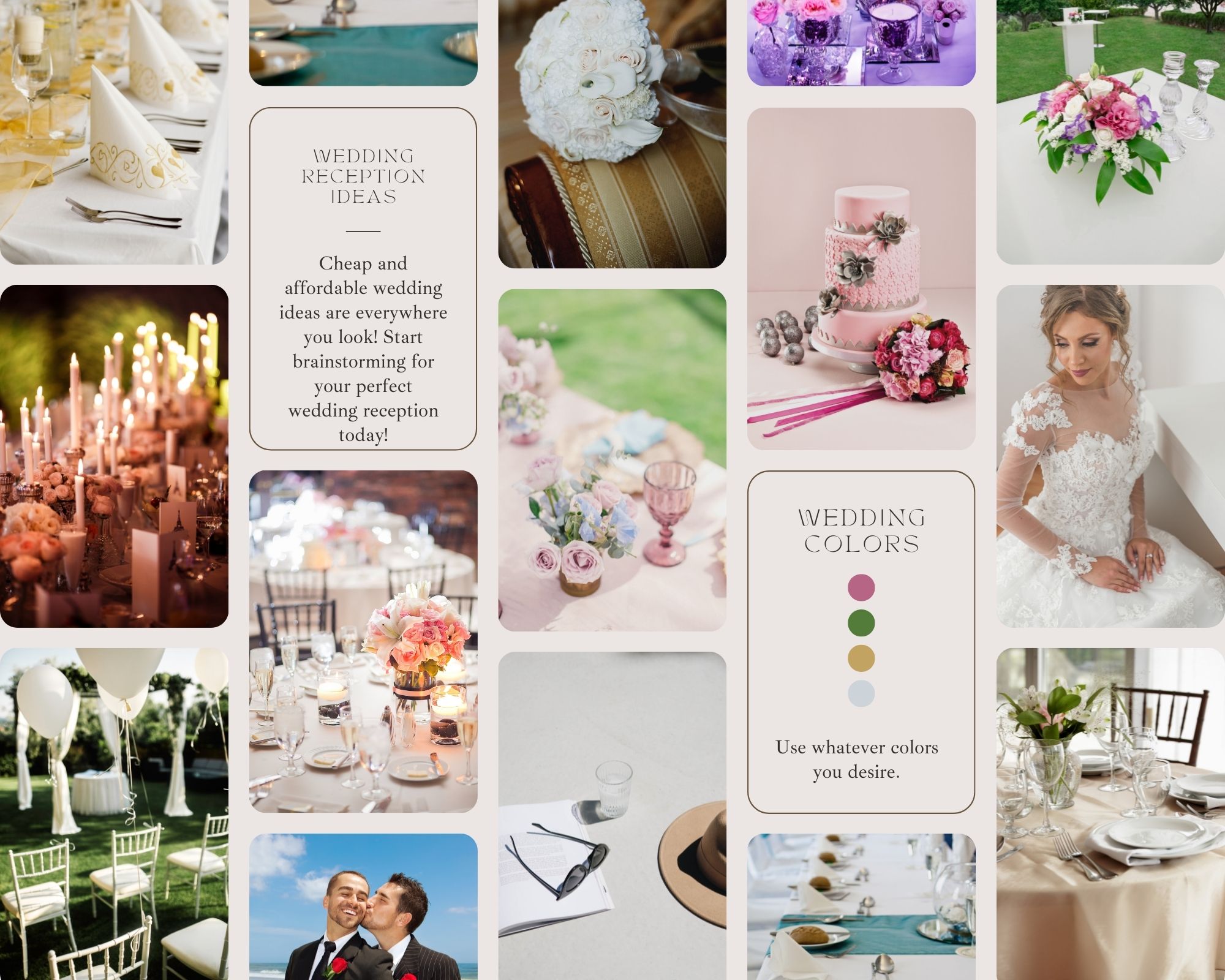 Wedding Reception Ideas Inspiration Board