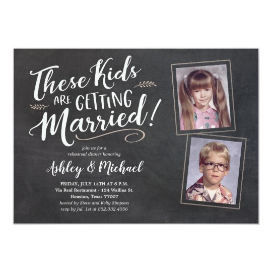 wedding rehearsal dinner invitations, Funny Old Photos Rehearsal Dinner Invitations, childhood photos wedding rehearsal invitations