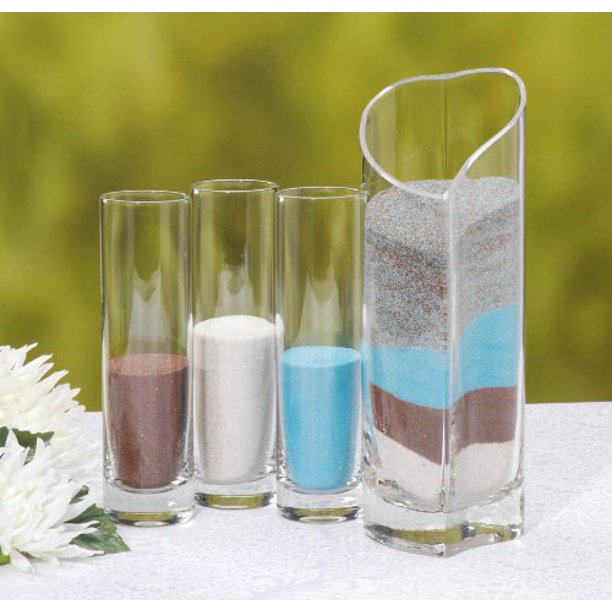 wedding sand ceremony, sand ceremony, Sand Unity Ceremony Vase Set, 4 Pieces