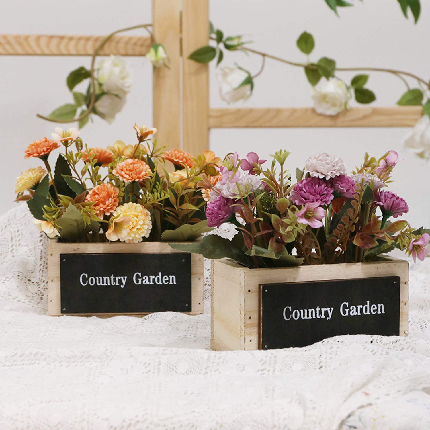Artificial Lilac Potted Plant Wedding Centerpiece