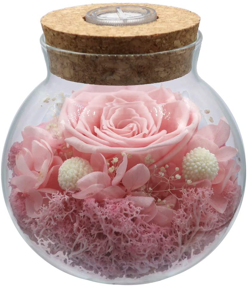 Preserved Real Roses with Colorful Mood Light Wedding Decoration