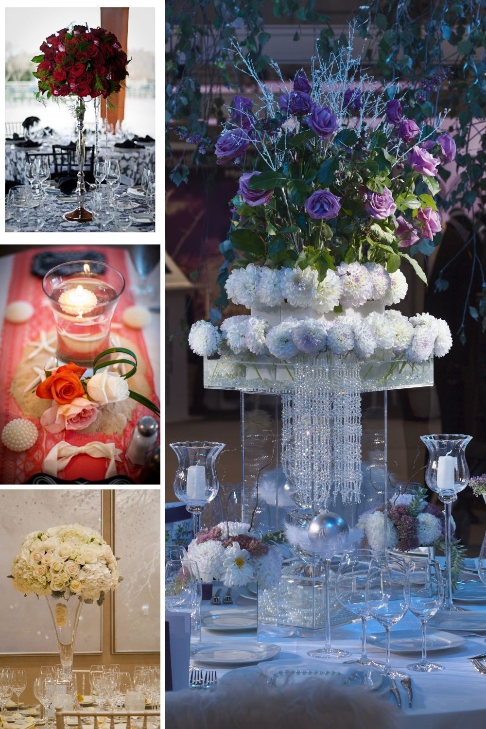 Beautiful Ideas For Wedding Centerpieces with Flowers
