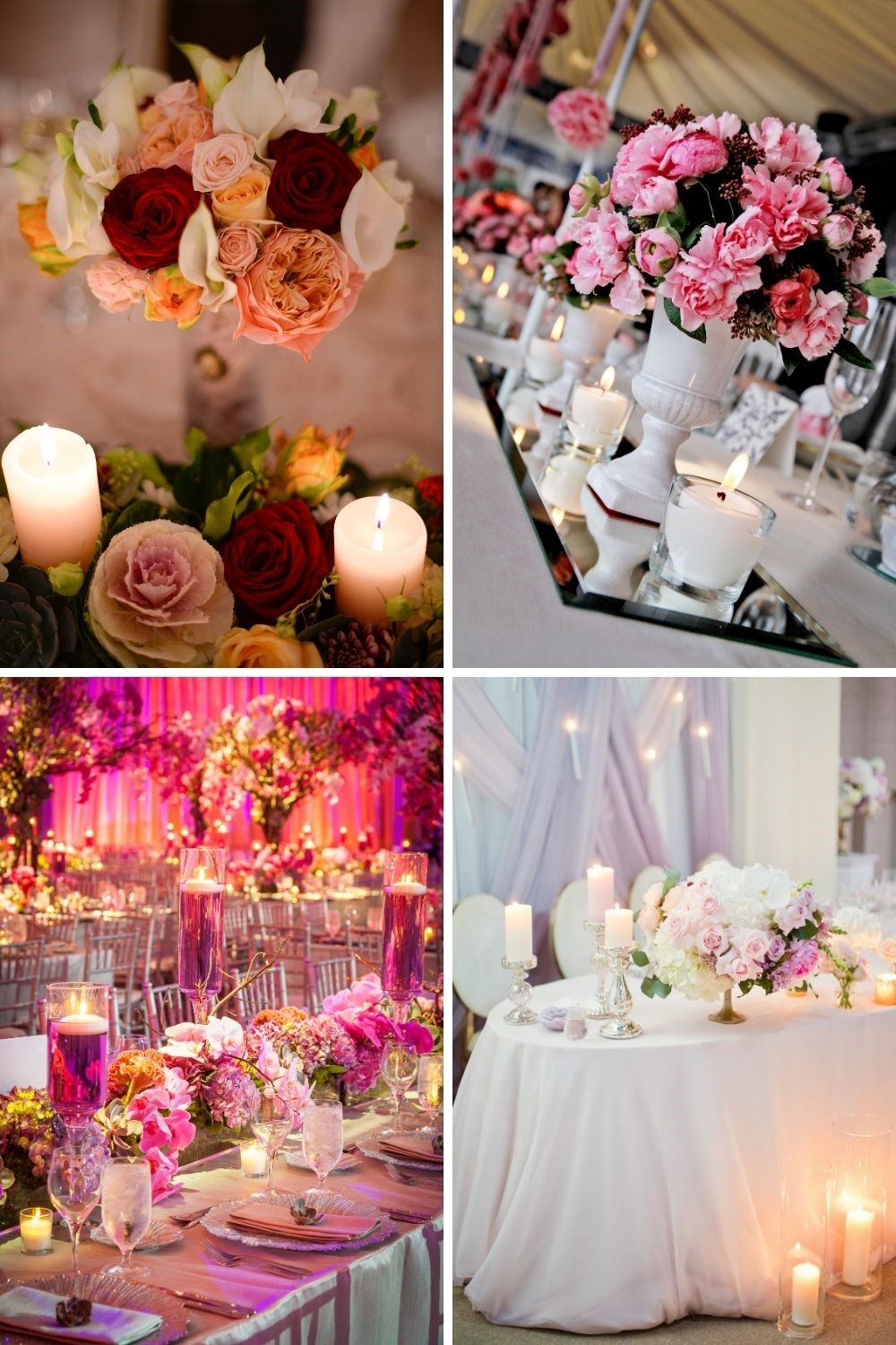 Stunning Collage of Wedding Table Flowers