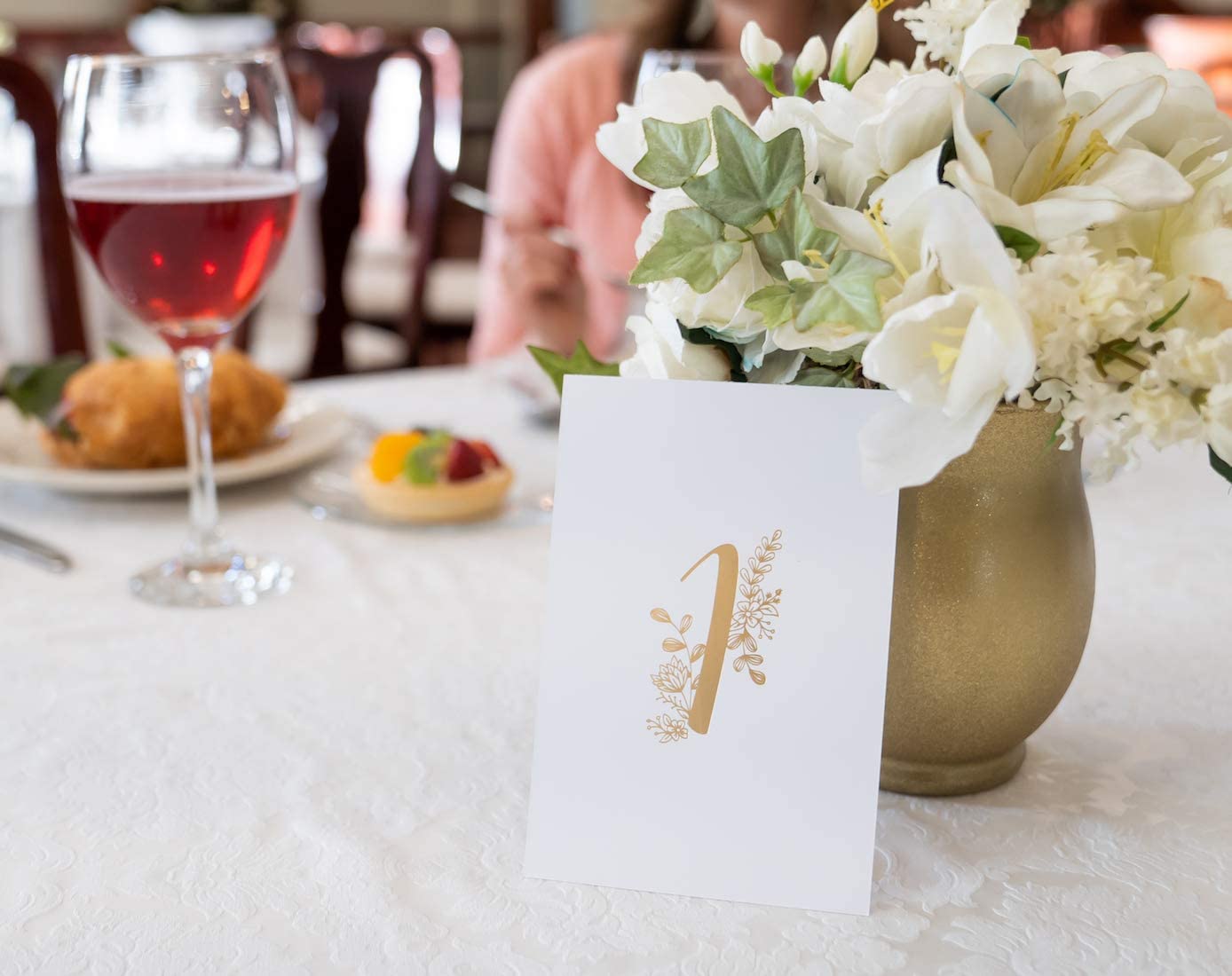 Orange Gold Table Numbers