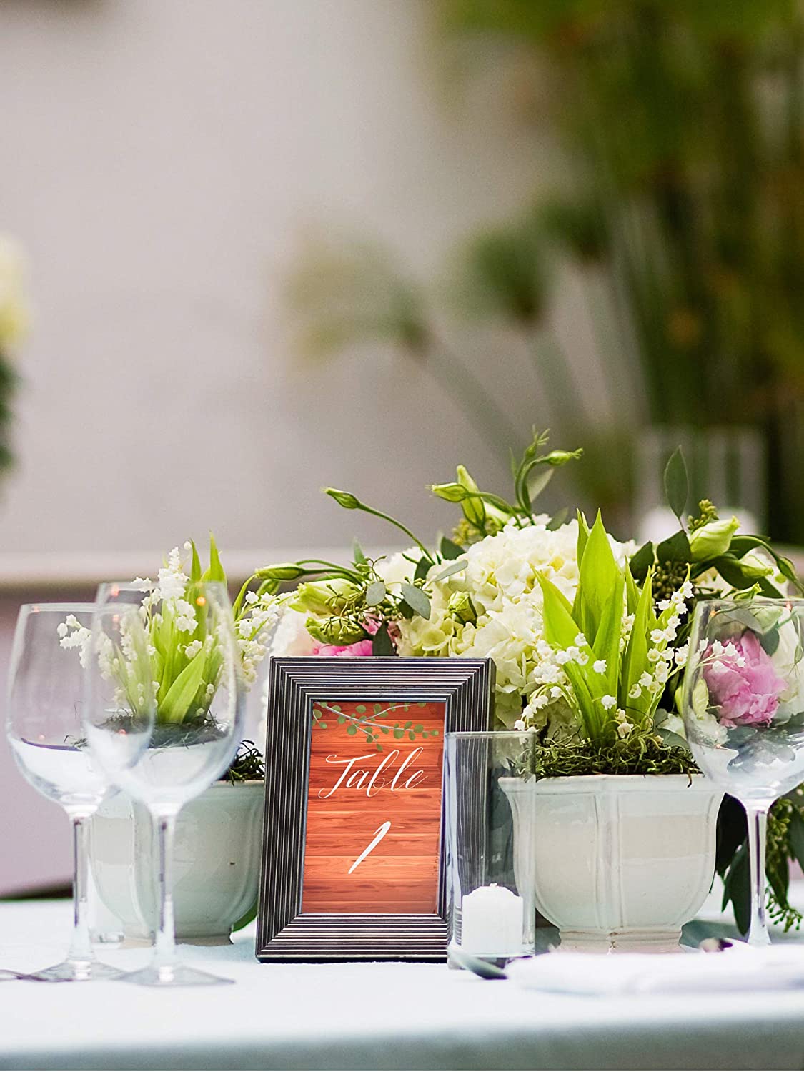 Printed Numbered Wood Table Number Cards