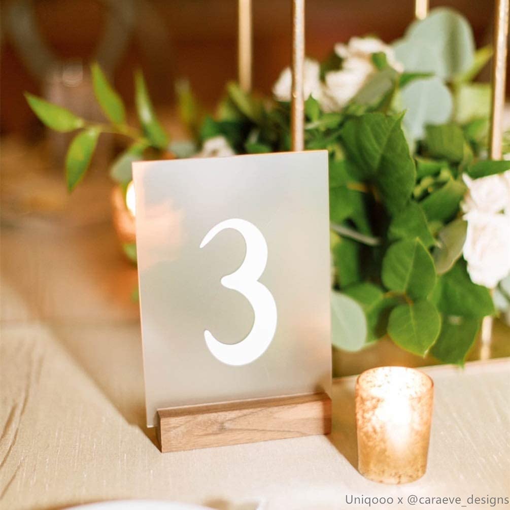 Frosted Blank Acrylic Table Number Sign