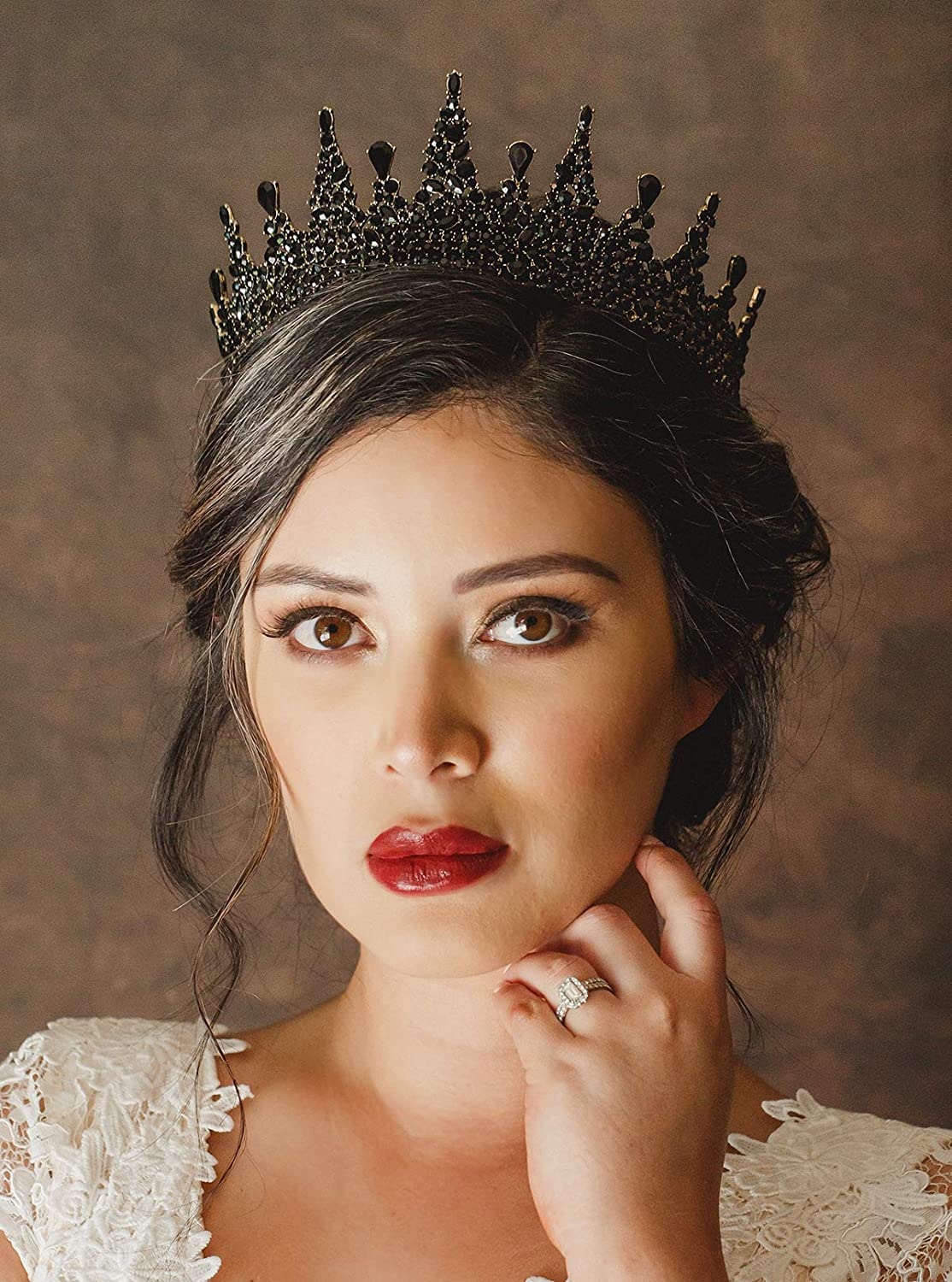 Black Jeweled Baroque Tiara