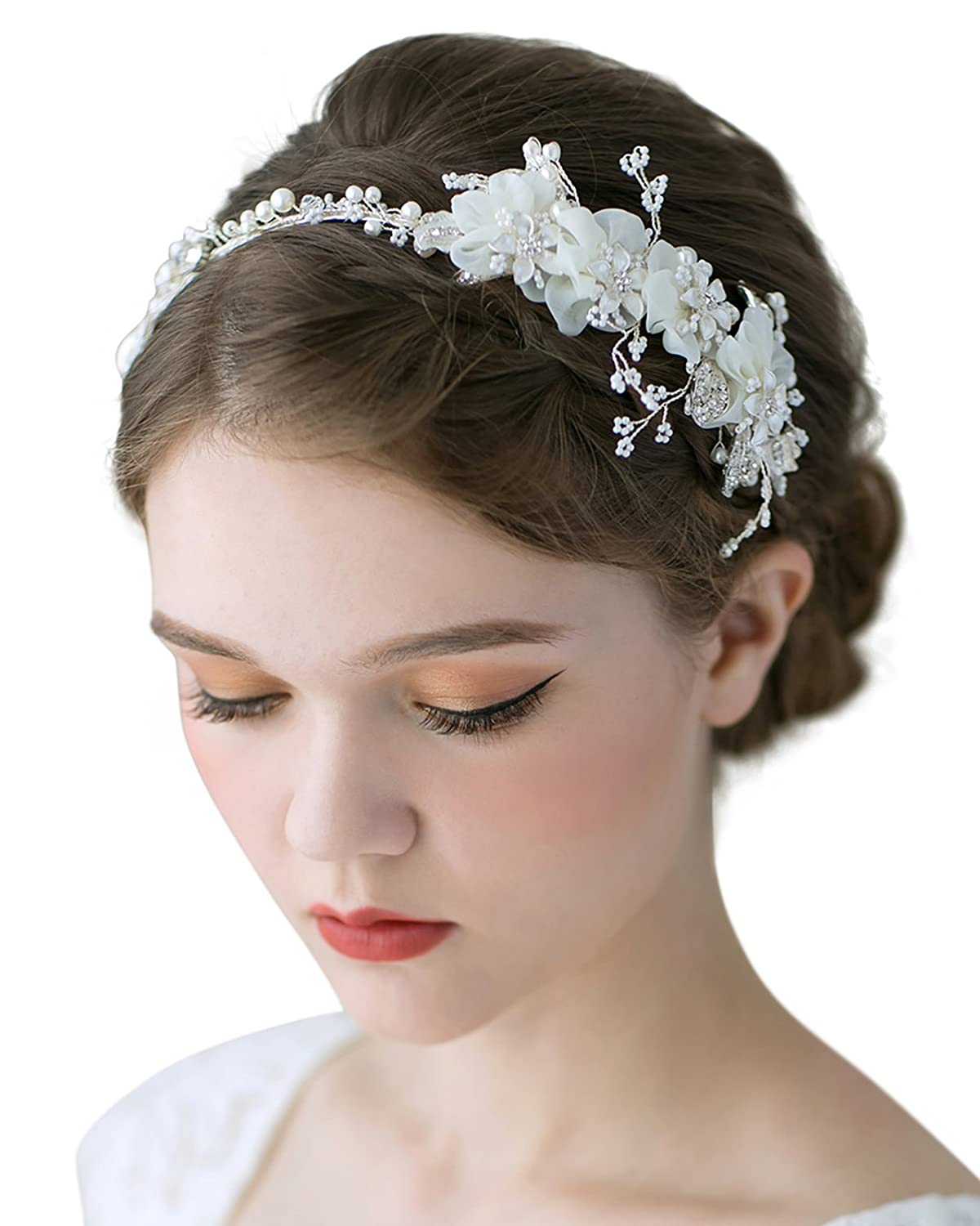 Ivory Floral Bridal Headbands