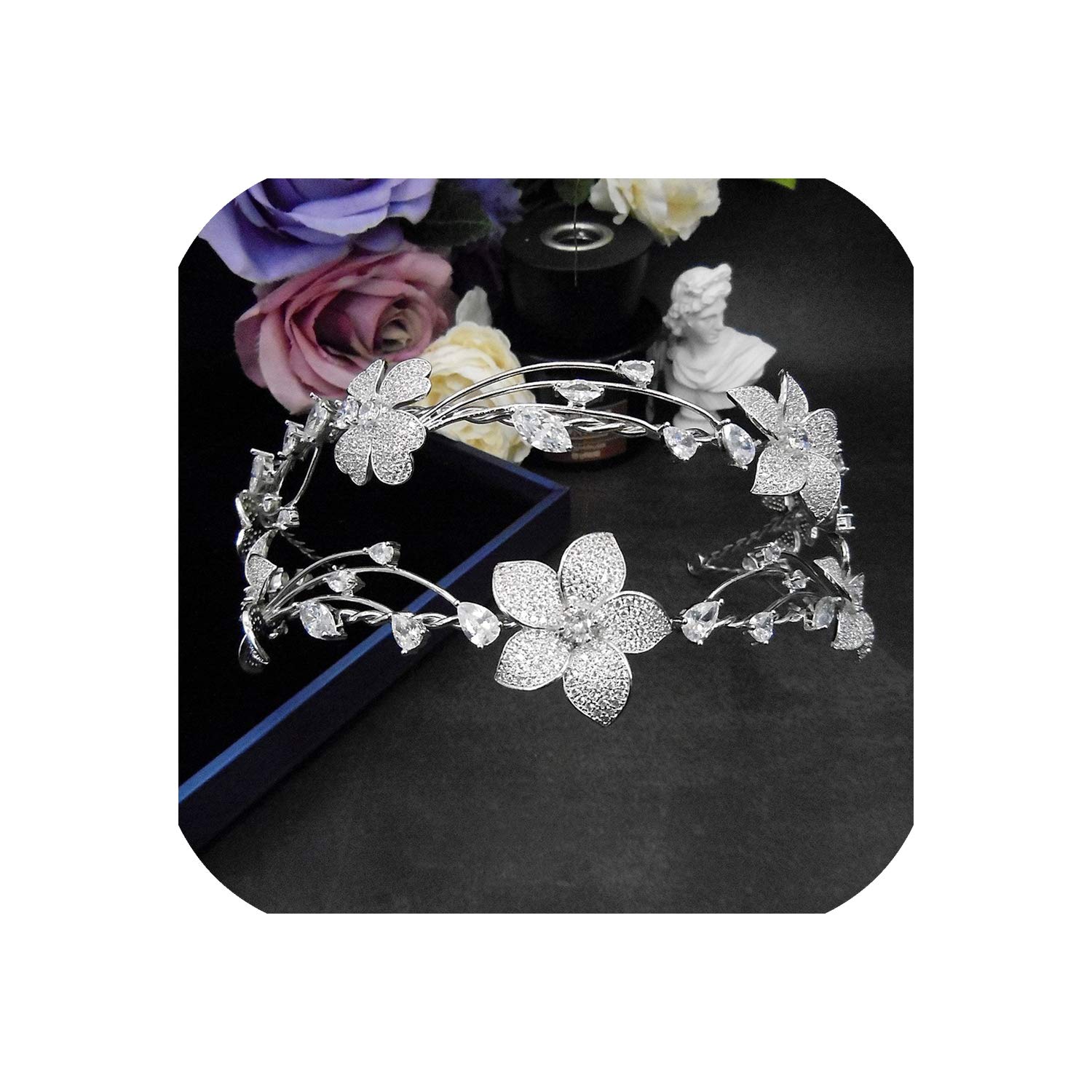 Flower Crown Headband Wedding Tiara Diadema Head Jewelry
