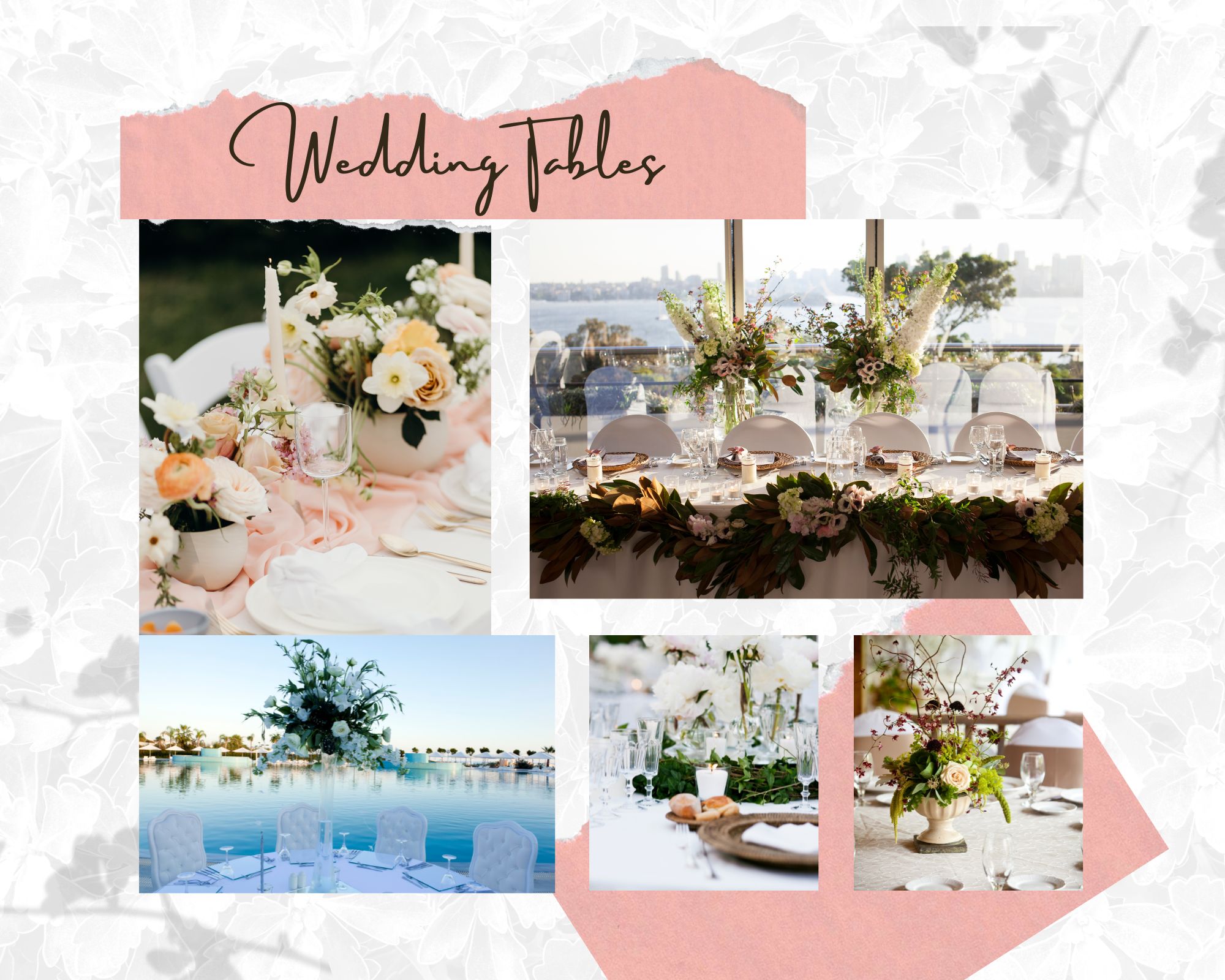 Wedding Tables Inspiration Board - Photo Collage