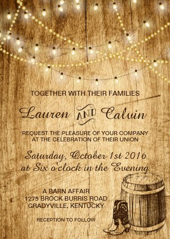 western wedding ideas, country wedding ideas, Country wedding invitation with Cowboy boots