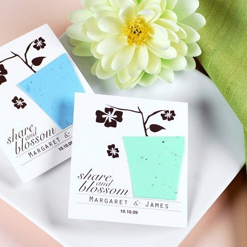 western wedding ideas, country wedding ideas, western wedding invitations, country wedding ideas, Personalized Plantable Seed Card Favors