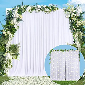 White Wedding Backdrop Curtain