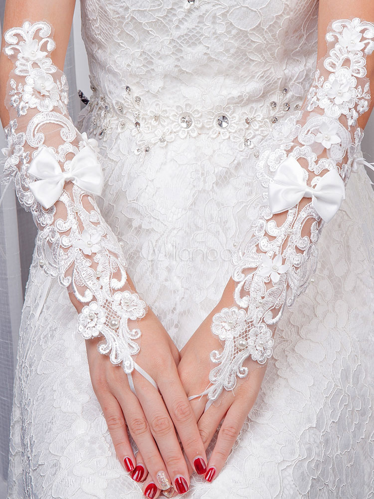 winter wedding accessories, winter wedding gloves, bridal gloves, wedding gloves, Ivory Wedding Gloves Lace Elbow Length Fingerless