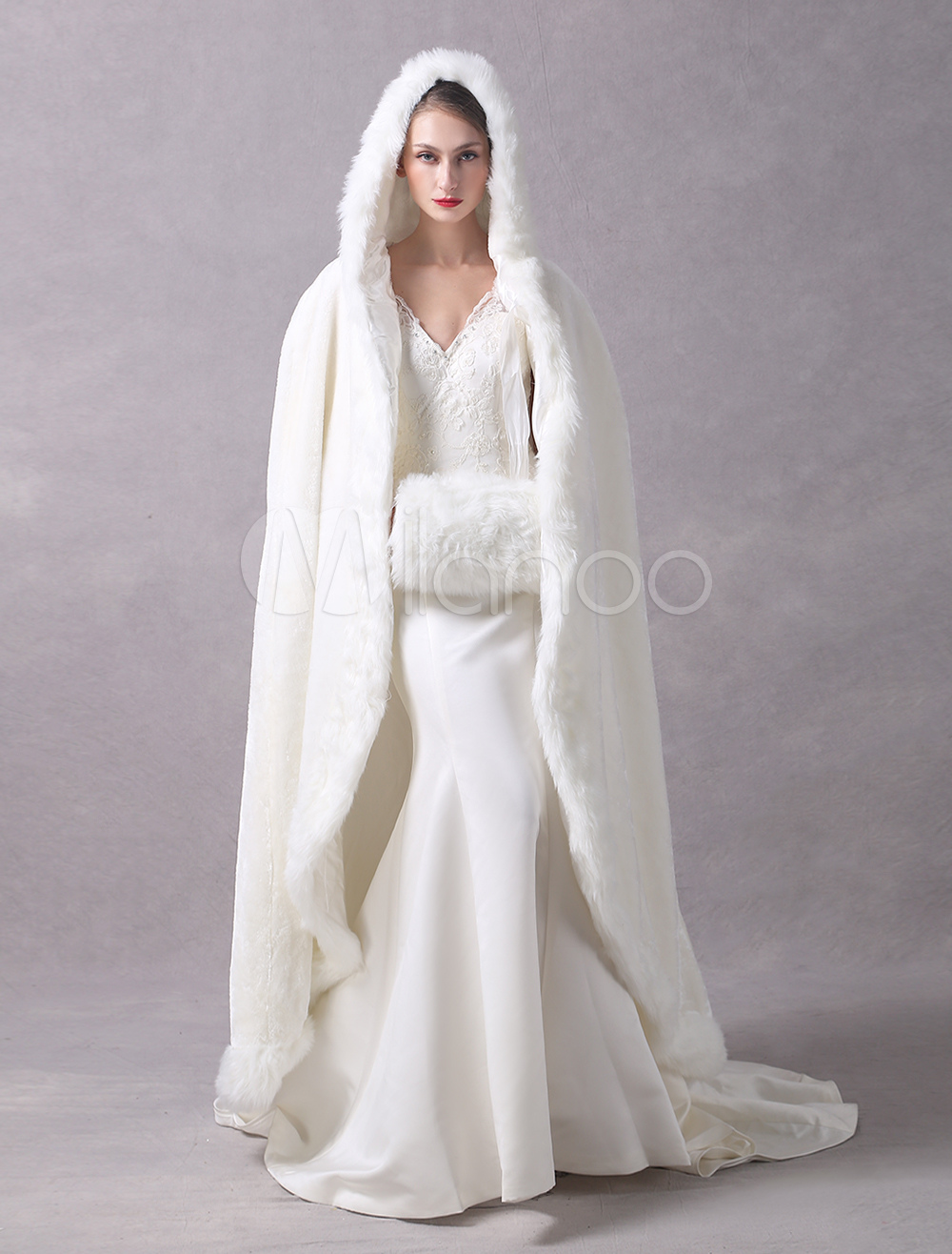 winter wedding accessories, winter wedding apparel, Faux Fur Jacket Wedding Long Bridal Cape Cloak Hooded , wedding jacket, wedding wrap, wedding cape, wedding cloak