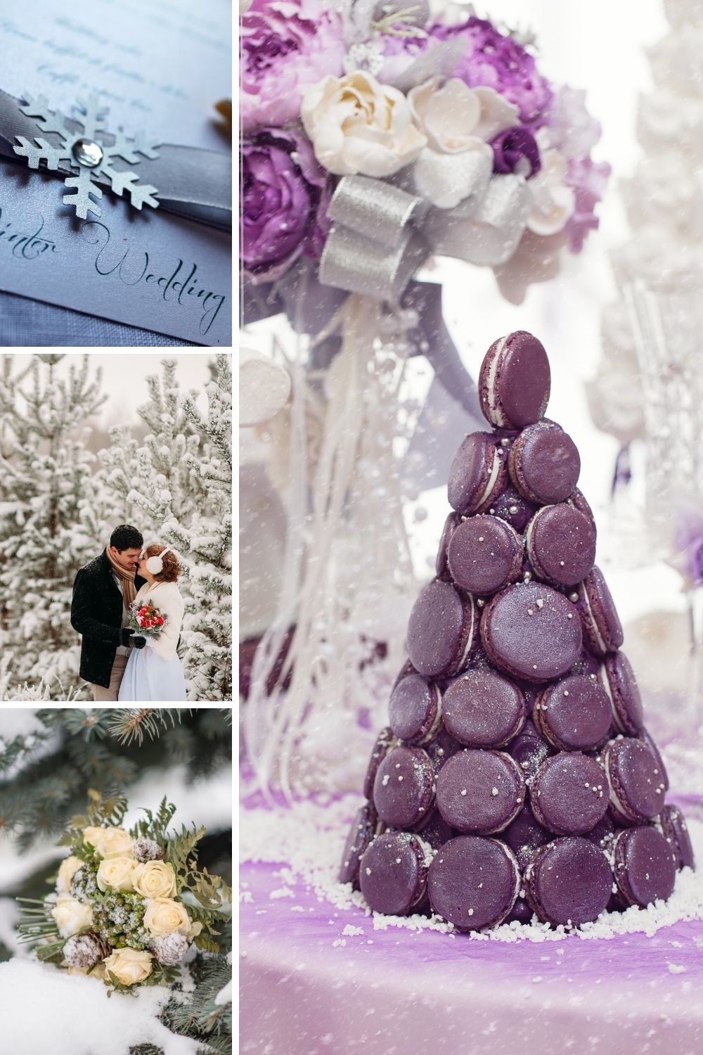 winter wedding themes, winter wedding ideas, winter weddings, winter wedding photo collage