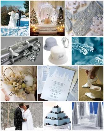 winter wonderland wedding ideas, winter wedding photos, winter wedding collage