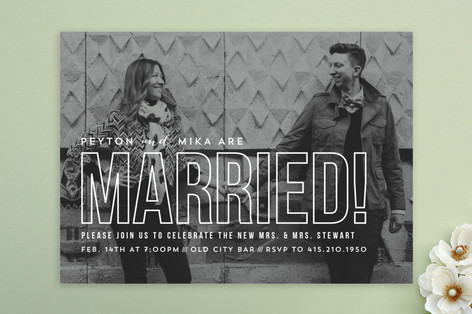 writing wedding announcements, wedding announcements,married wedding announcements, modern wedding annoucements, photo wedding announcements