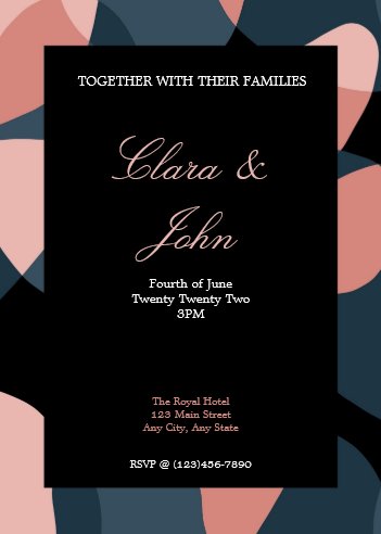 Modern Abstract Wedding Invitation