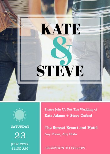 Holding Hand Wedding Invitation