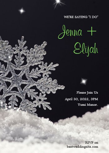 Snowflake Wedding Invitation